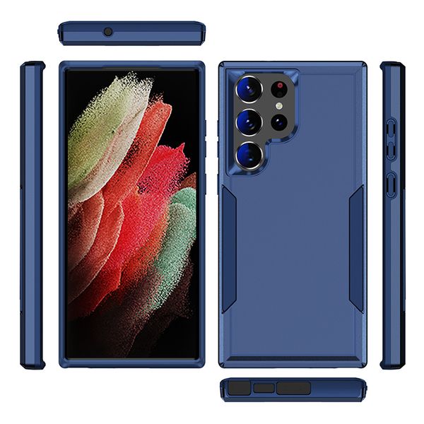 

military grade shockproof phone cases for samsung s23 s22 s21 s20 plus ultra fe a14 a54 heavy duty 2 in 1 anti drop dual colors design cellp