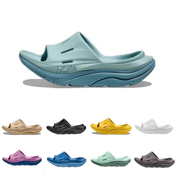 

hoka one one ora recovery slide 3 designer slippers sandals slides men women yellow white black green blue light bone grey mens summer slipp