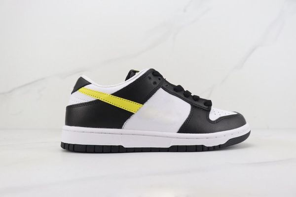 

with box yellow panda running shoes men women white black yellow sports sneaker