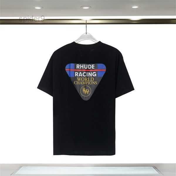 

fashion t shirt men women designers t-shirts tees apparel man s casual chest letter luxurys clothing street shorts sleeve clothes rhude tsh, White;black