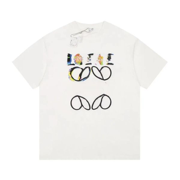 

summer designers t shirt man womens with loewees letters print short sleeves oversize luxury street trend teeschina, White;black