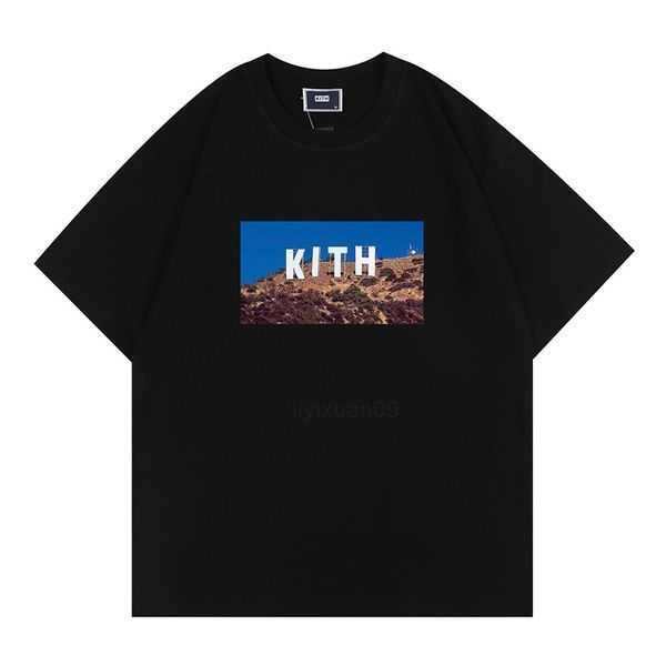 

23ss designer t shirt kith tshirts washed short-sleeved oversized tees mens us size wknn 10 y6ue, White;black