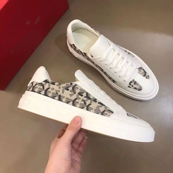 

2023 fashion men designer shoes 5 colors comfortable bottom leather luxury mens party sports casual sneaker trainers shoe fast ship mjijk000, Red;white
