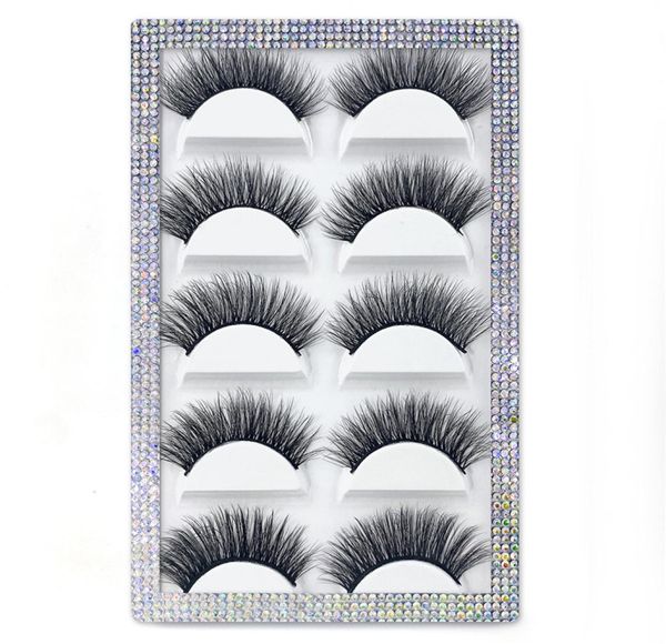

5 pairs 3d faux mink eyelashes whole natural long thick fluffy false eyelash lash extension supplies makeup1584802