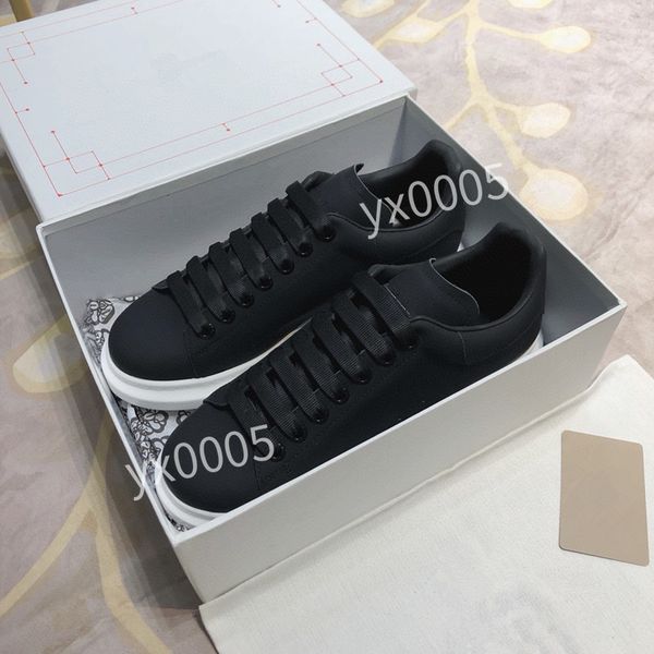 

womens brand designer quality classics flat sneaker casual shoes leather white letter overlays fashion platform sneakers, Black