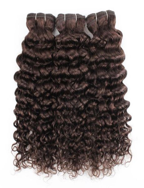 

human hair bulks kisshair color 2 water wave bundles 34 pcs darkest brown extension 10 to 24 inch non remy curly5642536, Black