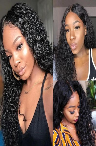 

human hair wigs 22inches long curly wig african01234565817043, Black
