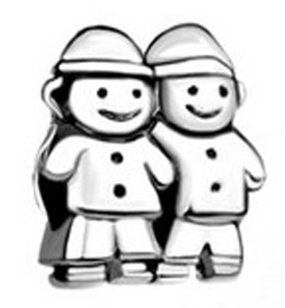 

factory retailer and wholesale rhodium plated brothers sister twins family european charm beads for diy bracelet9110898, Black