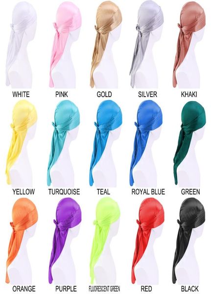 

men039s durag silky breathable hip hop du doo rag wings satin biker headwrap pirate hat satin bandana long tail hair accessorie8941113, Blue;gray