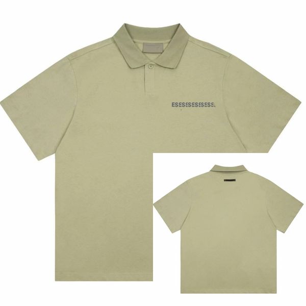 

polo shirt 2023 version ess reflective letter shirts 280g weight cotton blend fabric oversized s-2xl mans summer fashion wholesale price 9mw, White;black