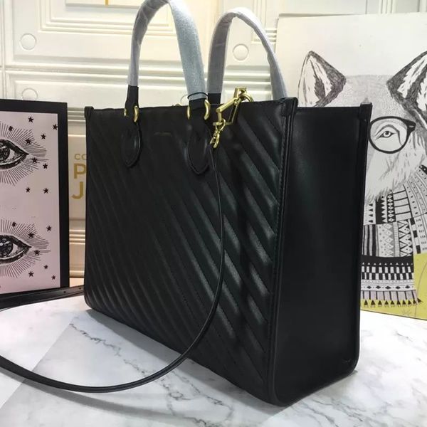 

2023 tote bag woman handbags single shoulder shopping bags genuine leather classic letter twill pattern travel weekend large handbag detchab, Black;red