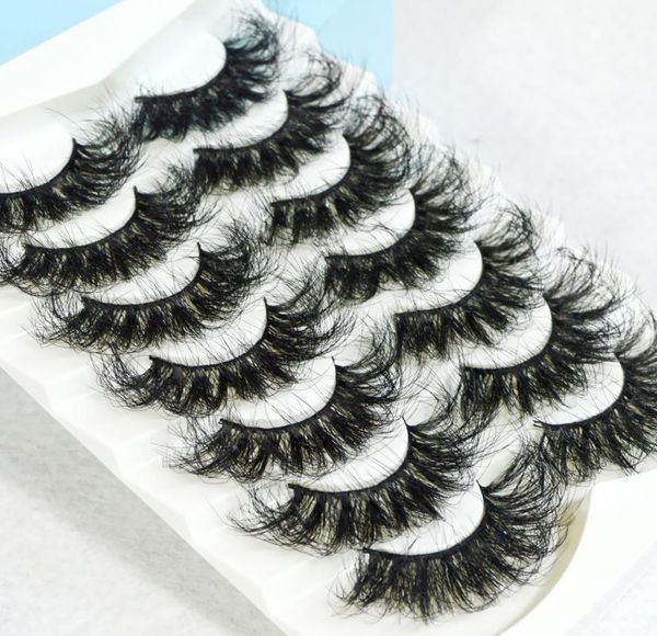

new 7 pairs cross false eyelashes 1525mm 8d fake lashes faux mink hair natural thick long fluffy soft wispy reusable faux eyelash9557684