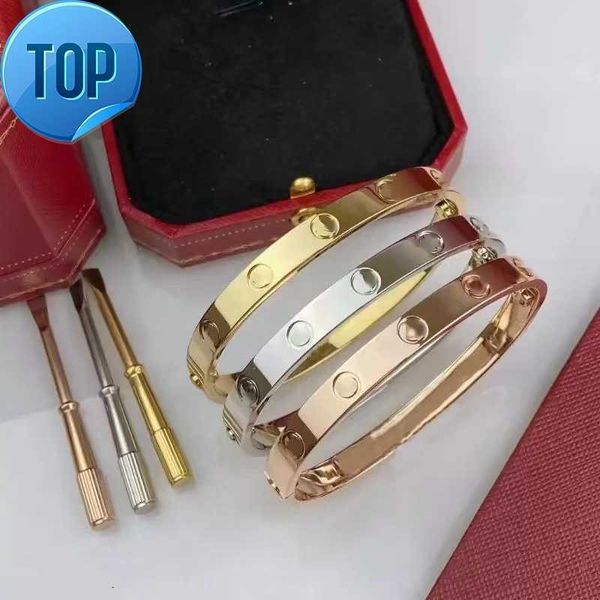 

designer Bracelet titanium steel bracelet Luxury men's and women's 18K rose gold fashion popular do not fade color bracelet trend stainless steel accessories