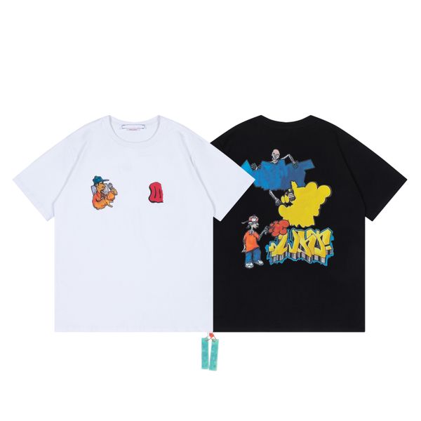 

o ff white tshirt mens&womens designer graffiti t-shirts printed fashion man t-shirt cotton casual tees short sleeve luxury hip hop streetwe, White;black
