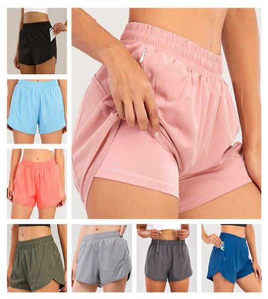 

a new yoga outfits fitness sports shorts anti-light tie multi-pocket running casual quick-drying sweat-absorbent yoga pants women3507299, White;red