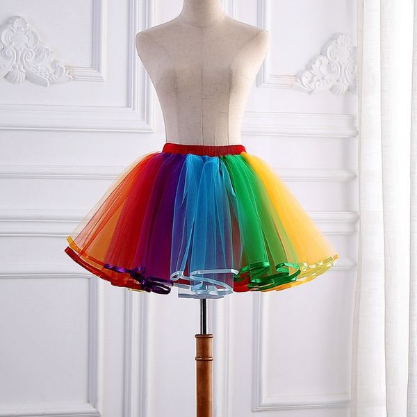 

skirts ruffles rainbow shaggy skirt net, Black
