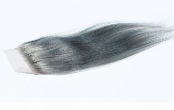 

grey color peruvian hair closure straight 4quot x 4quot swiss lace closure human hair closures1566711, Black;brown