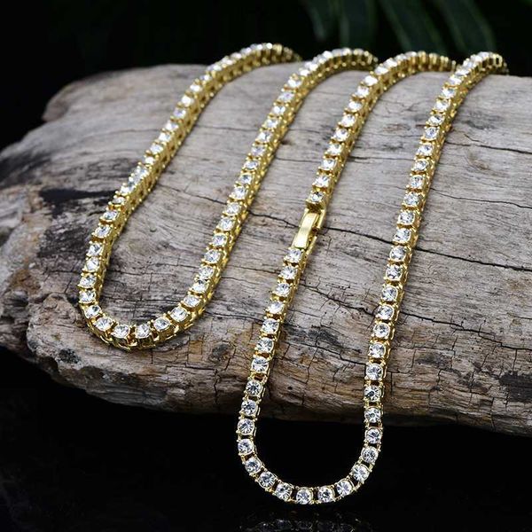 

hip hop jewelry 3mm 4mm 5mm vvs moissanite diamond 925 silver iced out tennis chain necklaces