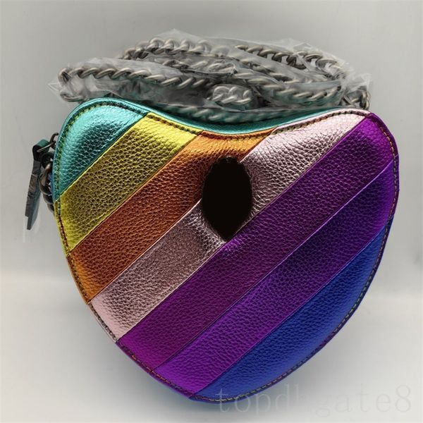 

Eagle head shoulder bags designer handbags woman black trendy hip hop leather sac sewn stripe rainbow cross body lady bags nice looking XB003 C23, 1#