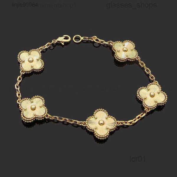 

luxury designer link chain bracelet cleef clover womens fashion 18k gold bracelets jewelry u6 16xw9zewf, Golden;silver