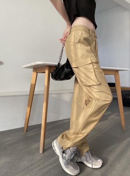 

women's work style leggings with large pockets on both sides sml603, Black;white