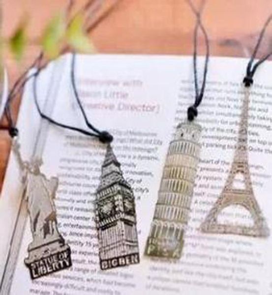 

london elizabeth eiffel tower statue of liberty metal book markers metal bookmark for books paper clips office supplies wedding gi2008863