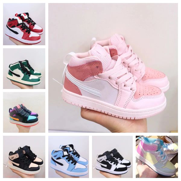 

versions new 1s high shoes kids youth born infant toddler trainers boys girls kid shoe sneakers desiganer trainers sneaker boy j, Black