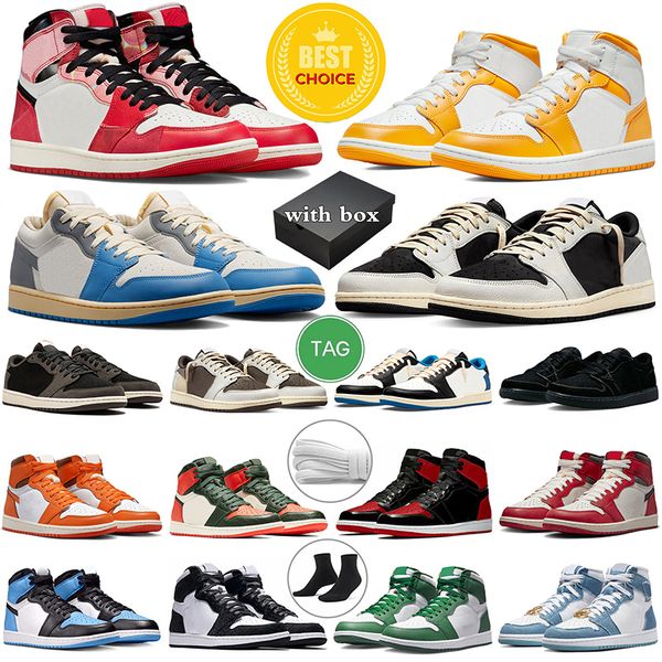 

with box jumpman 1 high basketball shoes 1s university gold solefly lost found reverse mocha black phantom chicago men women sneakers outdoo