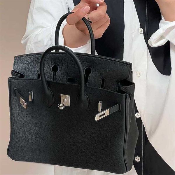 

totes handmade birkin h ermss fashion handbag 5a quality female large capacity handheld shoulderqq handmade with h brand logo