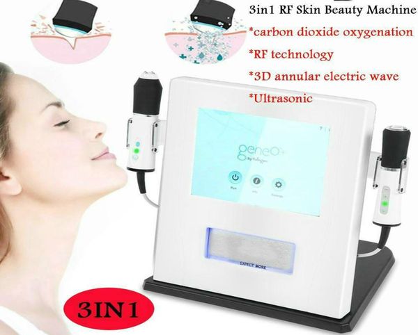 

new version 3 in 1 portable oxygen facial wrinkle removal machine co2 bubble deep cleaning rf ultrasonic beauty machine1668630, Black;white