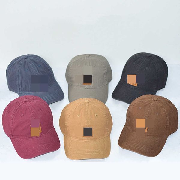 

accessories men's and women's ball cap design brand carhart baseball khardt soft hip hop american leather label curved brim sunscr, Silver