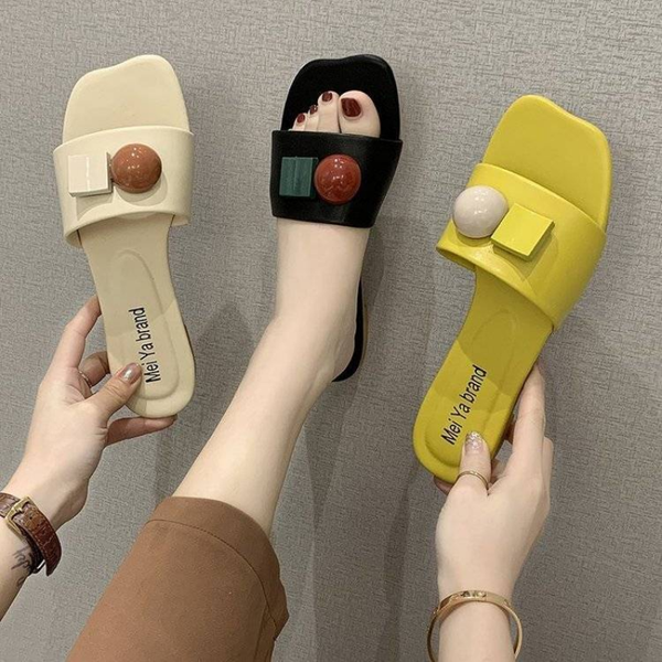 

womens outerwear new summer korean version fashion beach student slippers pregnant women flat slippers comfortable shoes, Black