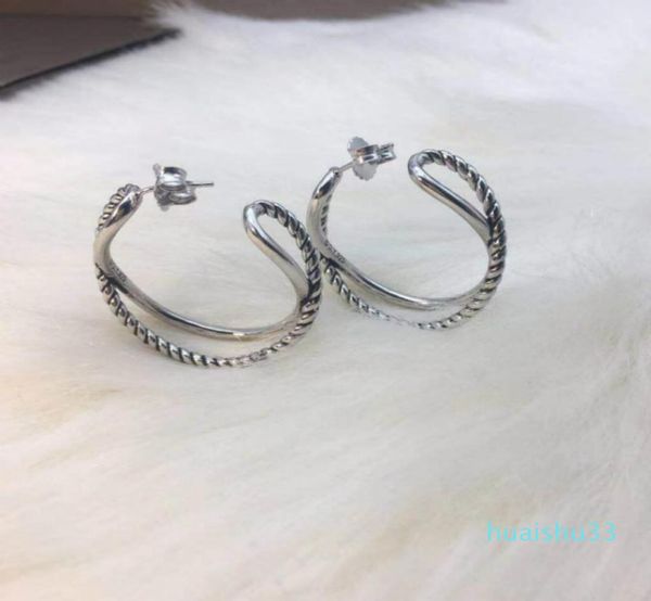 

american and european luxury customized earrings dy environmental protection copper plating genuine gold thread rotating 5846655, Golden;silver