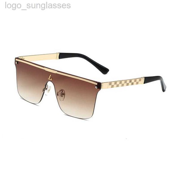 

designer sunglasses for women luxury mens sun glasses uv protection eyeglass gradient metal hinge fashion spectacles withlens letters full, White;black