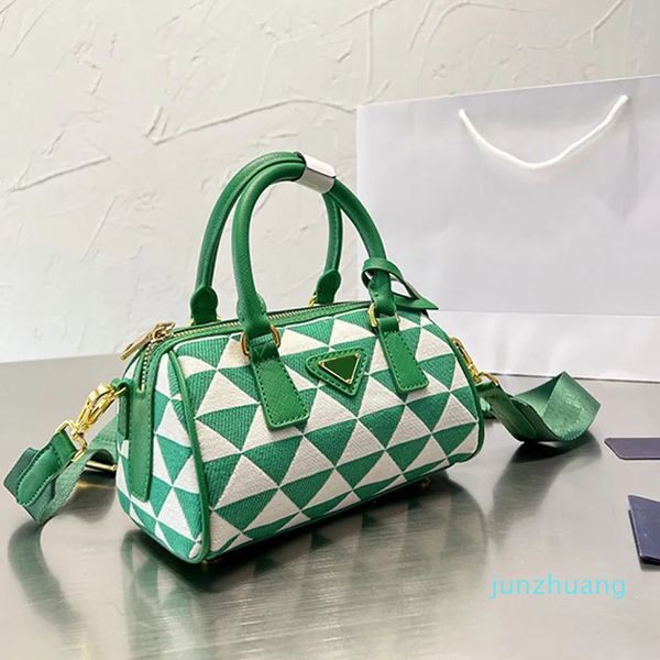 

pra da bag canvas pillow bag women handbag purses men mini package fabric embroidery crossbody bags bottom removable shoulder strap re-nylon