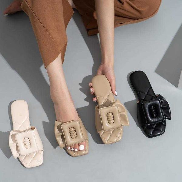 

new temperament sandals and slippers summer fashion all-match women's shoes, Black