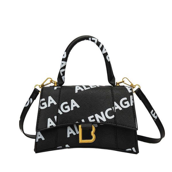 

fashion pu leather one shoulder oblique span bag luxury designer alphabet hourglass bags classic women shopping tote purse high-quality