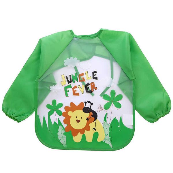 

bibs burp cloths 0-4 years old waterproof eating children long sleeved feeding smoking baby apron bandana bib clothes g220605