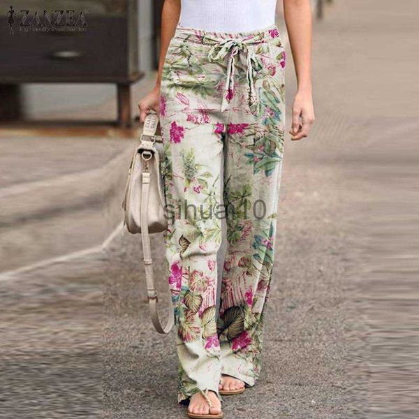 

women's pants capris zanzea kaftan spring pants women's printed trousers casual elastic waist pantn palazzo female drawstring turn, Black;white