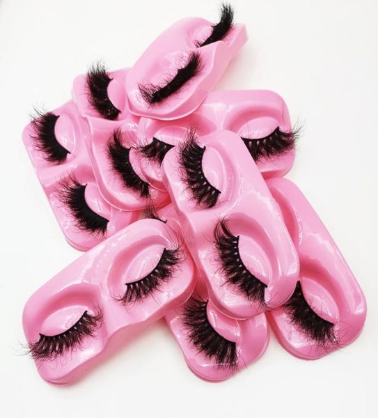 

whole 6d mink false eyelashes mix styles 25mm long mink lashes 3d fluffy eyelash rectangle pink glitter box private label 20212769922