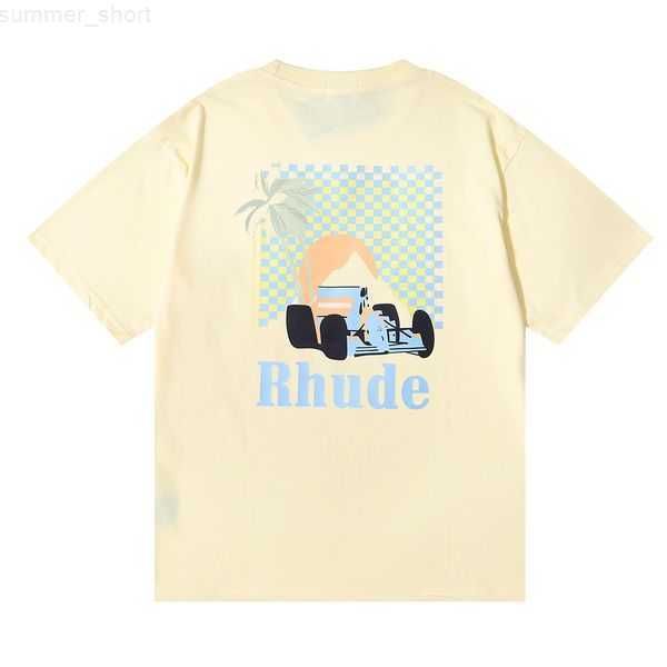 

summer rhude t shirt mens designer oversized t shirt t shirt casual shirts man womens tees short sleeves sell luxury men hip hop clothes rhu, White;black