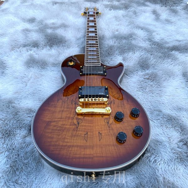 

in stock electric guitar rose wood fingerboard brown color