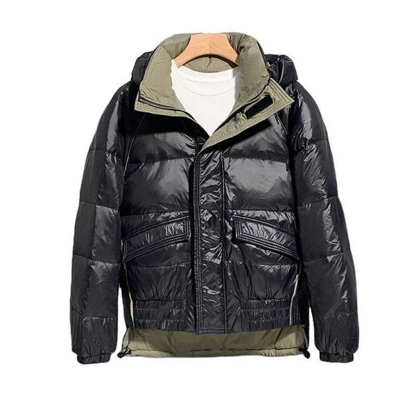 

yufan winter new men's suit down jacket young and middleaged business casual jacket men's down jacket suits lef, Black