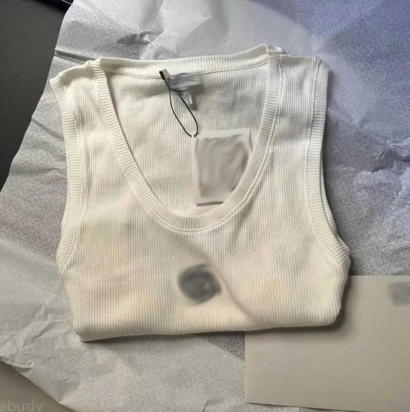 

womens t shirts knits tees regular cropped tank jersey tanks embroidered cotton-blend anagram sportwear fitness sports bra29ess, White