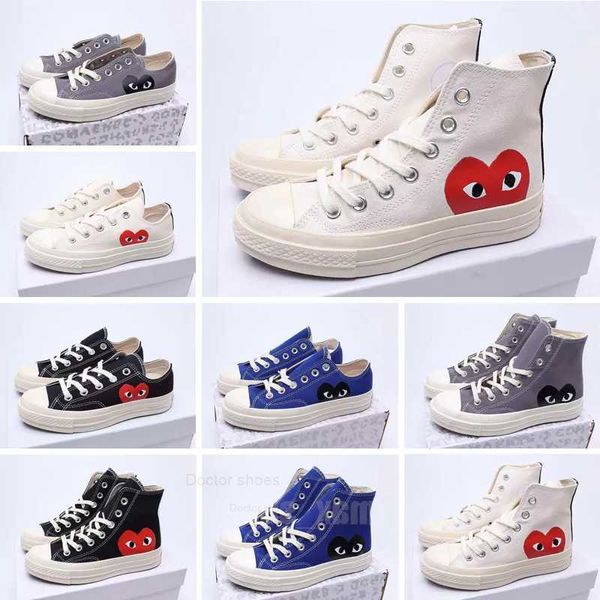 

starsds all shoe cdg canvas play love with eyes hearts 1970 1970s big eyes beige black classic casual skateboard sneakers 35-45 designer