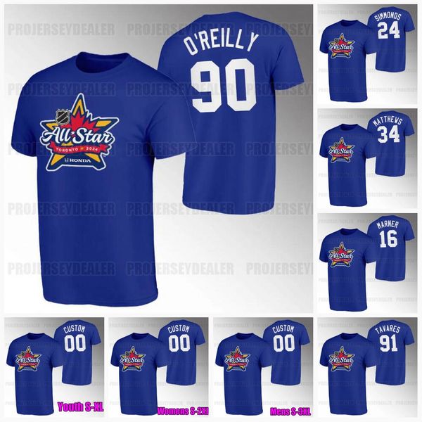 

90 ryan o'reilly 2024 all-star jersey maple leafs auston matthews mitchell marner morgan rielly wayne simmonds kyle clifford john tavar, Black