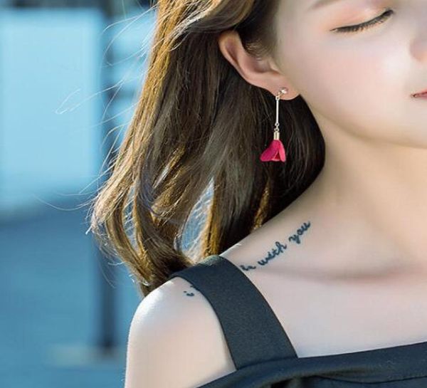 

multiple style long earrings pendant woman tassel love pearl flower petal jewelry girl lady gift silver black6337567