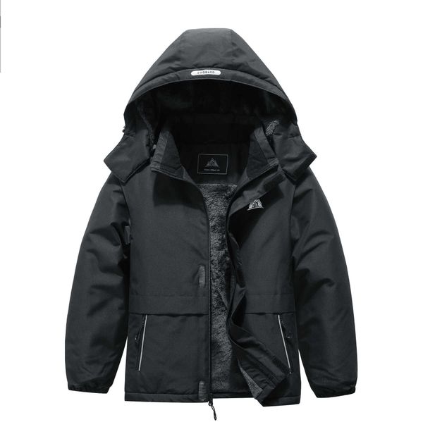 

casual coat fashion wearing with hooded lightweight warmkeeper for men ski suits winter jackets for kid jvrr, Black