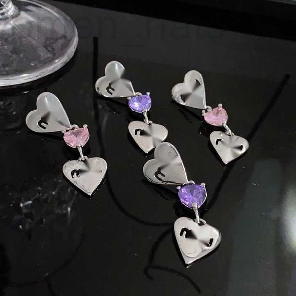 

charm designer love metal cool wind earrings personalized small design sense long zircon 4gfi, Golden