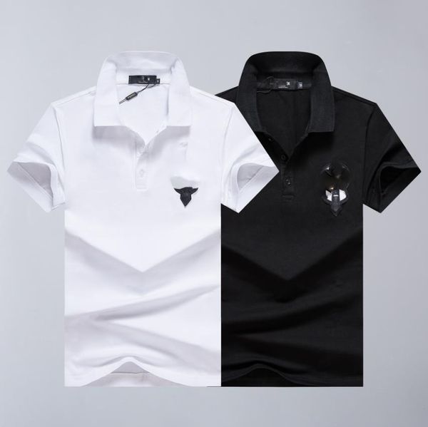 

new fashion mens t shirt womens letter pattern polos print short sleeve couples round neck, White;black